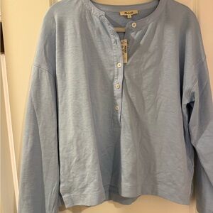 Madewell Sky Blue Button-Up Top